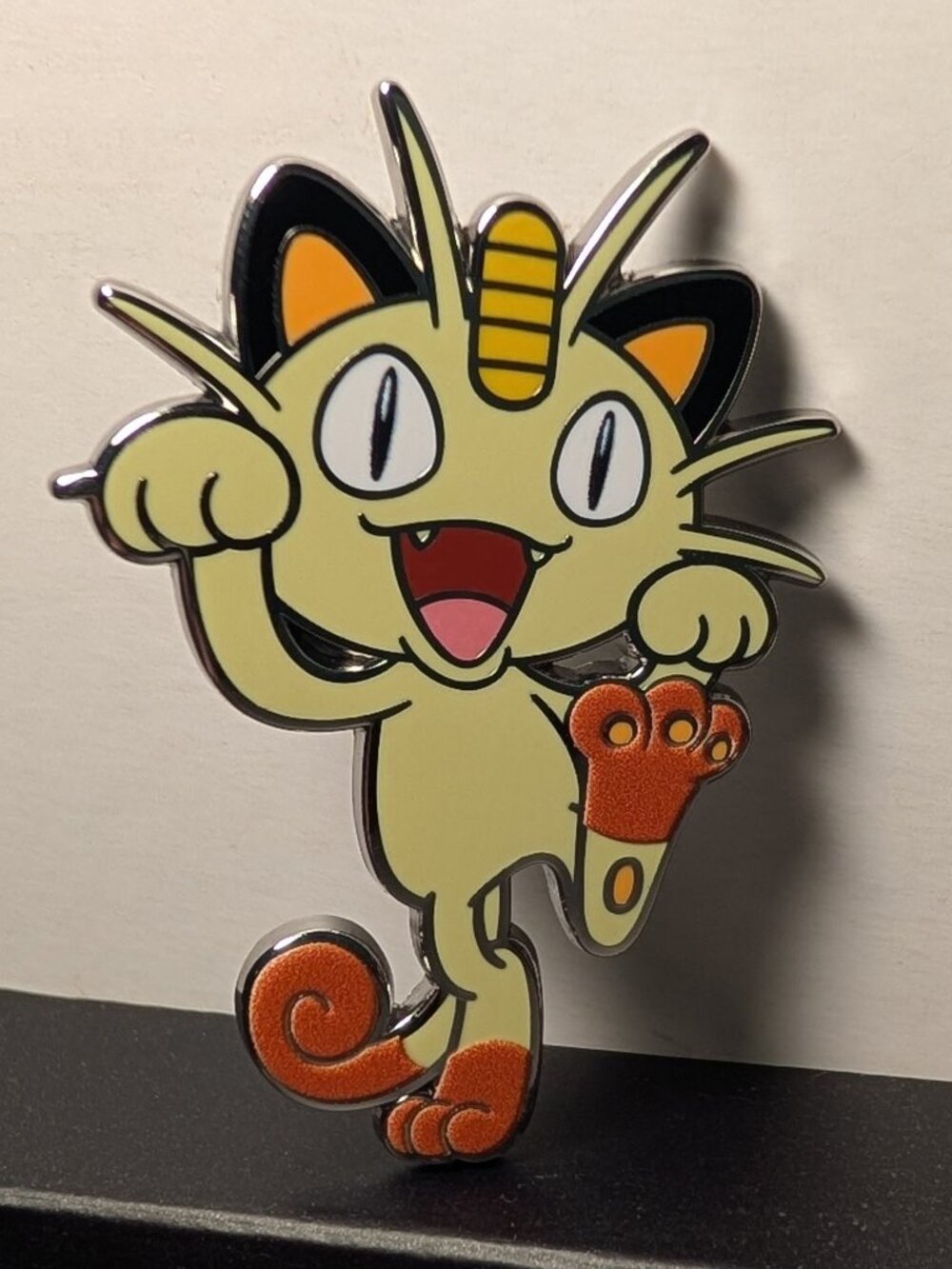 Pokemon Meowth Enamel Pin Official Nintendo Collectible Lapel Badge Figure
